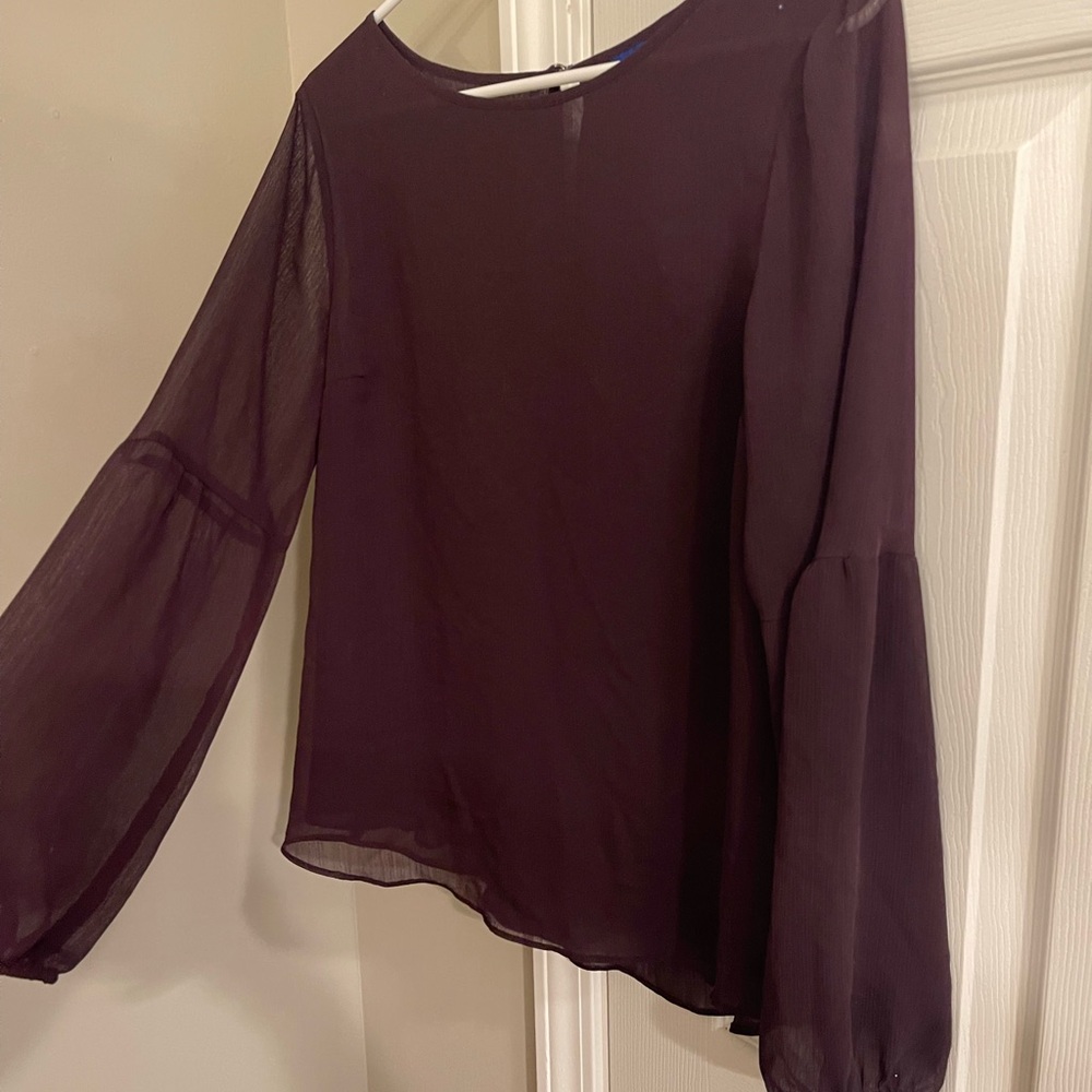 Apt. 9 Sheer Plum Blouse